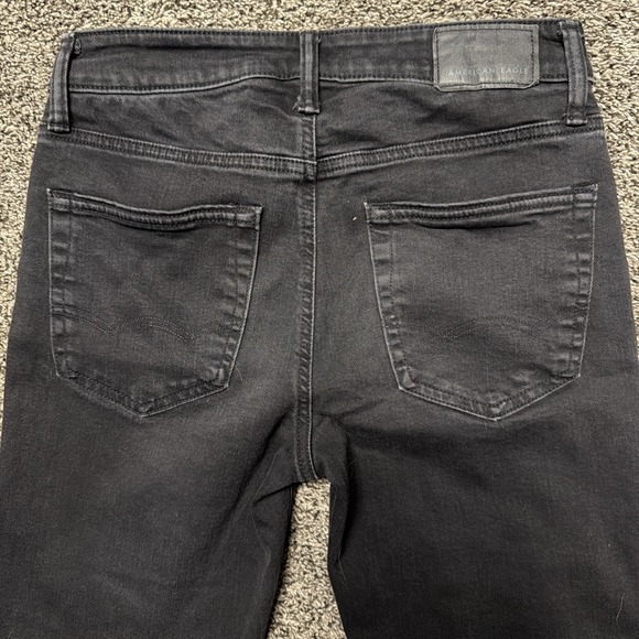 American Eagle Jeans Mens 28x32 (Fits 29x29) Airflex + Slim Straight Black - Picture 7 of 11